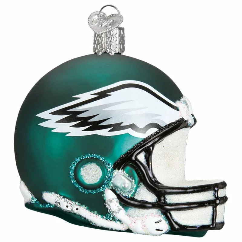 Cheap โค๏ธ Old World โ Christmas Philadelphia Eagles Helment Blown Glass Ornament ๐