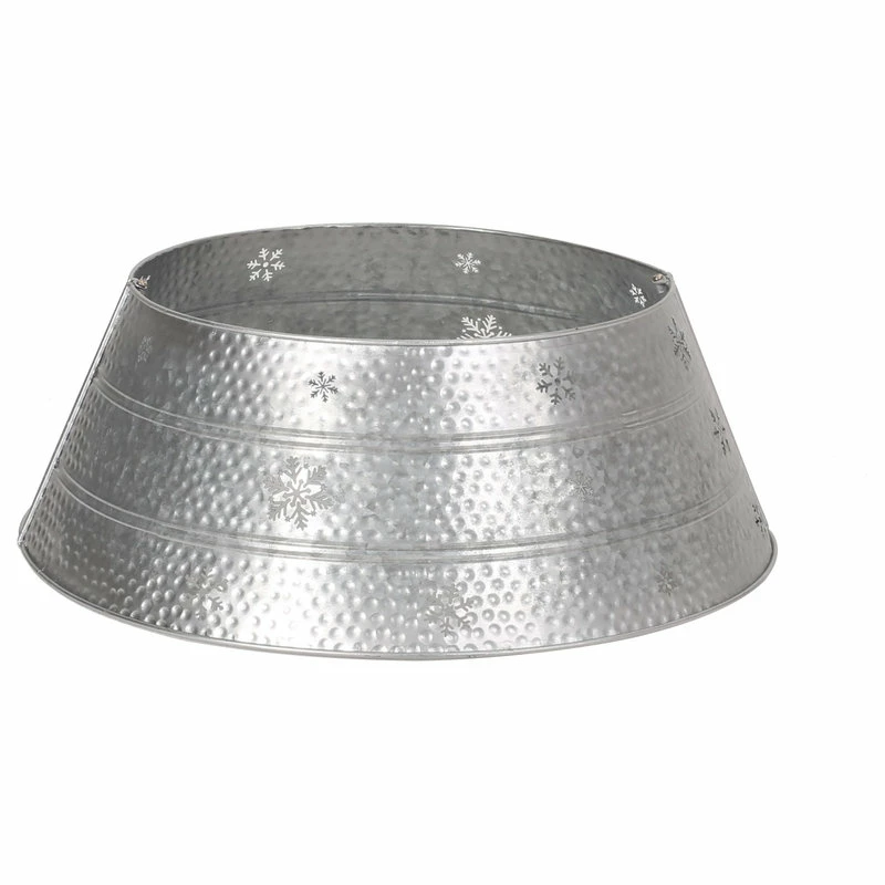 Outlet 🤩 GDFStudio Clough Metal ❄ Christmas Tree Collar, Silver ⌛