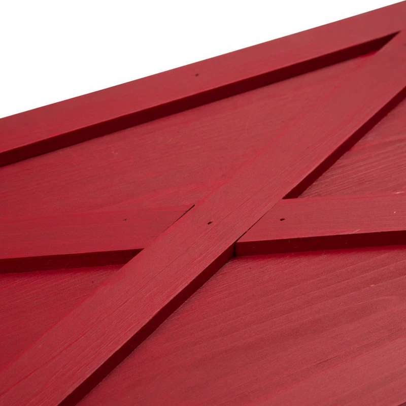 Cheapest 🛒 Glitzhome 22"L Red Wooden Tree Collar 👏 - Image 8