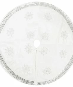 Cheapest ⌛ Vickerman Company Vickerman 60" Banded Snowflake Tree 👗 Skirt 😀