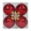 New ⭐ Vickerman Company Vickerman 4" Matte Mirror Ball, Set Of 4, Red And Green 🛒