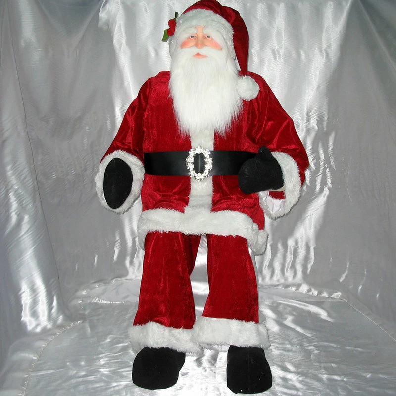 Cheapest 🛒 Vickerman Company Huge 6' Life-Size Decorative Plush Santa Claus, Sitting Or Standing ⌛ - Image 4