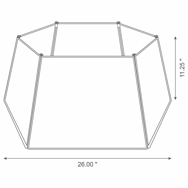 Brand new 😀 Glitzhome Red Hexagonal Metal Cutout Snowflake Tree Collar With Light String, 26"D 👏 - Image 6