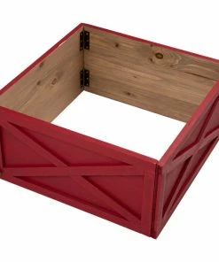 Cheapest 🛒 Glitzhome 22"L Red Wooden Tree Collar 👏