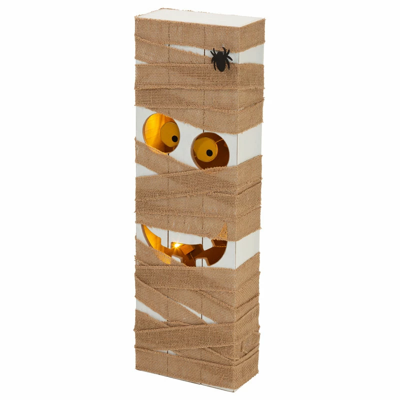 Budget 😍 Glitzhome 30"H Lighted Wooden Mummy Porch Decor 🥰