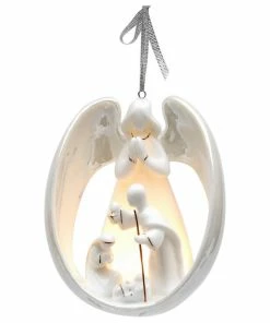 Outlet ⌛ Cosmos Gifts Corp. Angel With Holy Family Ornament 👏