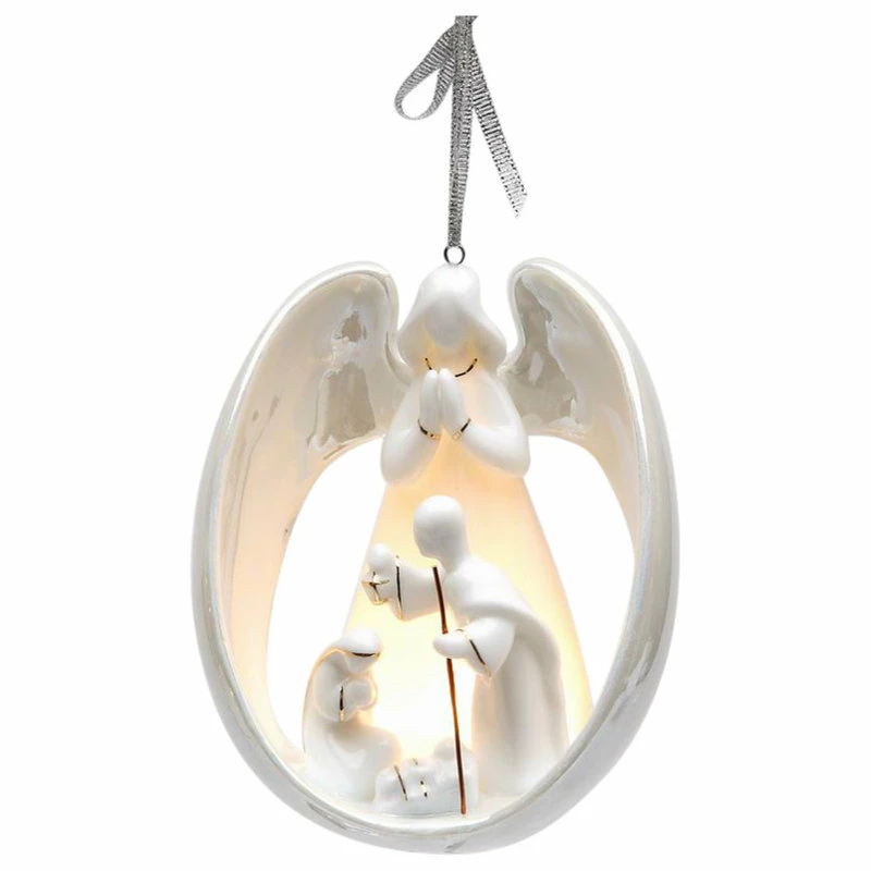 Outlet ⌛ Cosmos Gifts Corp. Angel With Holy Family Ornament 👏