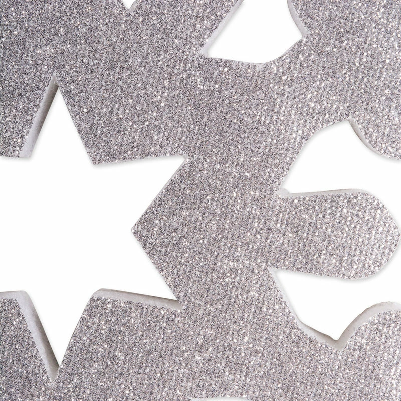 Outlet 🌟 Design Imports Hanging Foam Silver Snowflake, Set Of 2 🤩 - Image 2