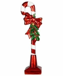 New 🛒 Vickerman Company Vickerman 37" Red 🍬 Candy Cane Bow Bell Holly Sign 🛒