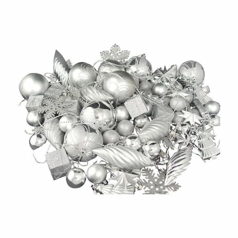 Wholesale 🎉 Northlight Seasonal 125-Piece Club Pack Of Shatterproof Jet Black And Silver 🔔 Christmas Ornaments , S ✨