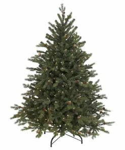 Budget 🔔 Northlight Seasonal 4.5' Pre-Lit Full Hunter Fir Artificial 🎁 Christmas Tree, Clear Lights ⭐