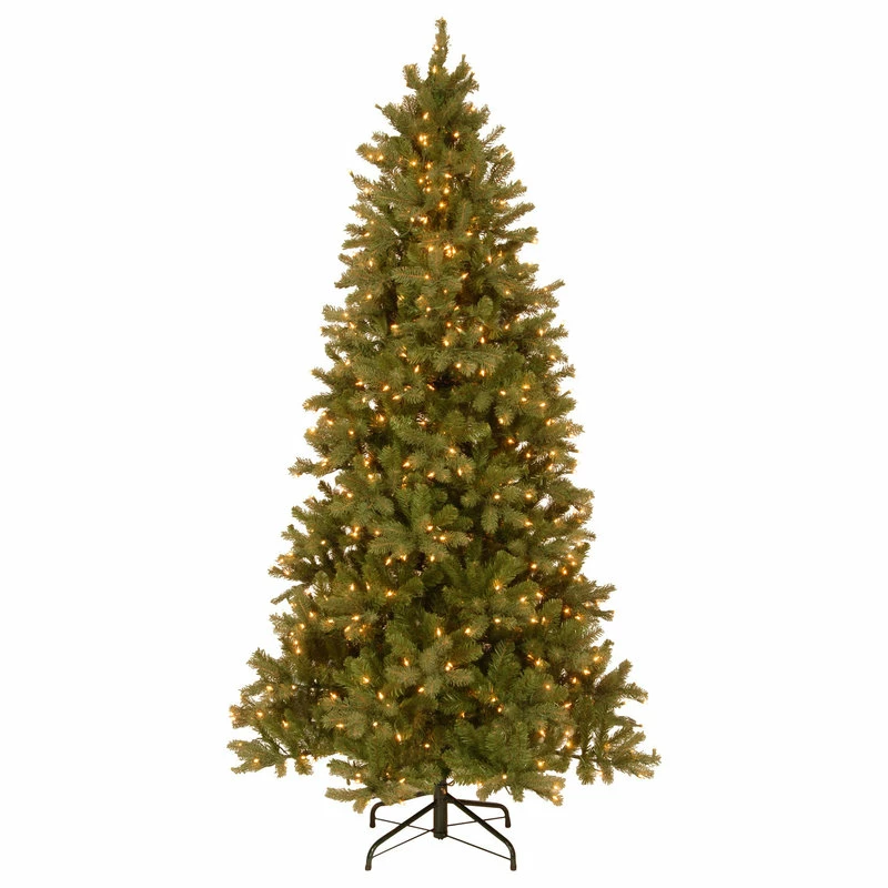 Outlet 🌟 National Tree Company 7 1/2' "Feel-Real" Downswept Douglas Slim Fir Hinged Tree With 600 Clear Lights ✔️