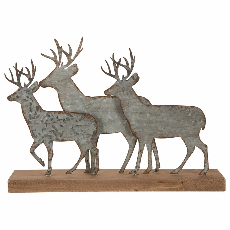 Top 10 🔥 Glitzhome 13.19" Galvanized Metal/Wooden Reindeer Table Decor 🤩