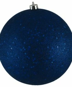 Cheapest ✔️ Vickerman Company Vickerman Sequin Finish Ball Ornament, Sea Blue, 10" 🎉