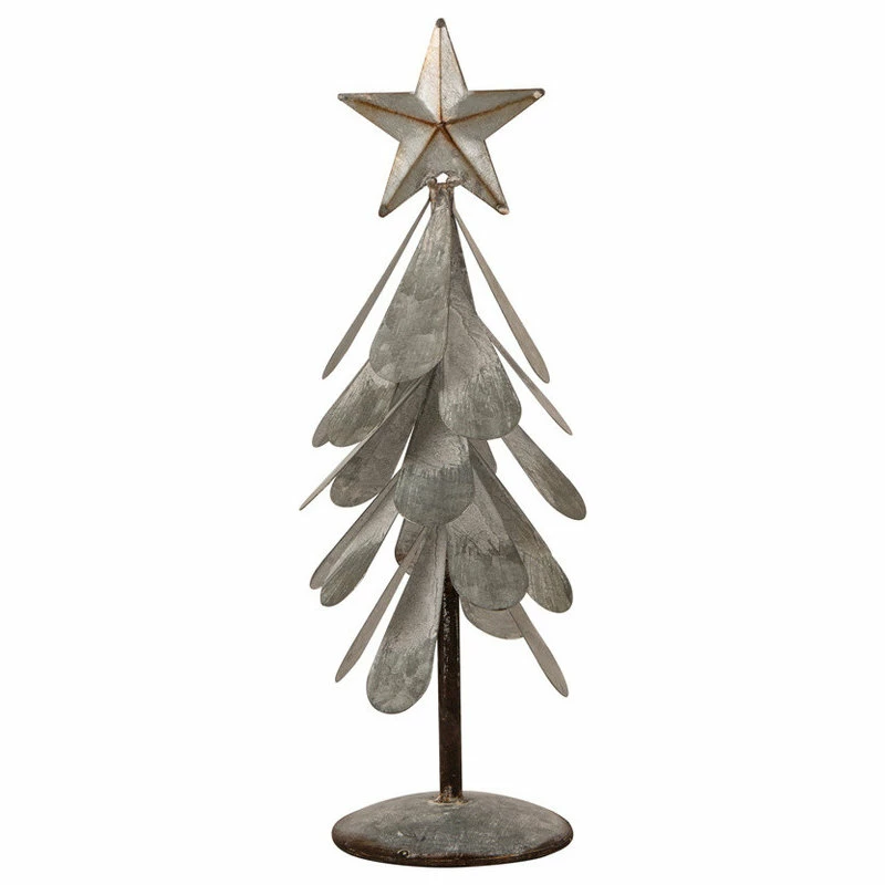 Brand new π Glitzhome 14.5" Galvanized Metal π Christmas Table Tree Decor π§¨