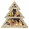 Deals 🛒 Kurt S. Adler, Inc. Kurt Adler 17" Battery-Operated Light Up Wooden Tree Shaped Village 🌟
