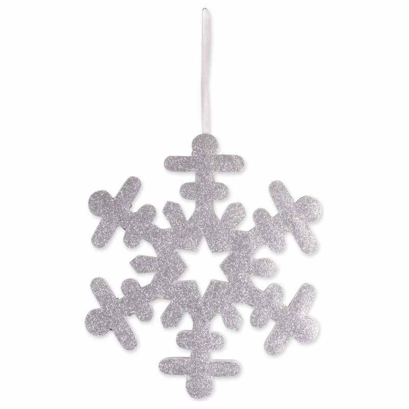 Outlet 🌟 Design Imports Hanging Foam Silver Snowflake, Set Of 2 🤩 - Image 3
