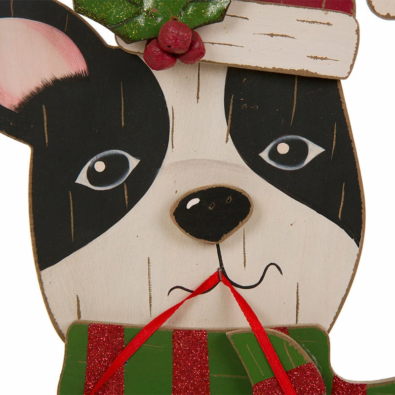 Cheapest โ Glitzhome 16" Wooden ๐
Christmas Figurines Decor, ๐ถ Dog ๐คฉ - Image 2