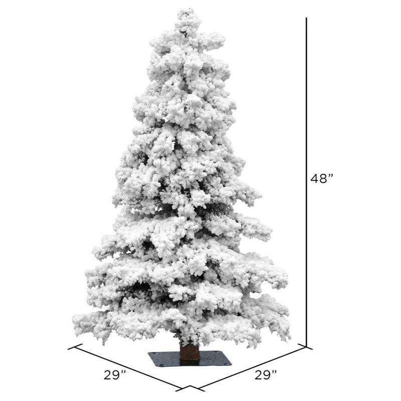 Top 10 🎁 Vickerman Company Vickerman A806240 4' Flocked Spruce Artificial 🔔 Christmas Tree, Unlit 🌟 - Image 3