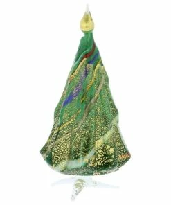 Cheapest 🎁 GlassOfVenice Murano Glass 🔔 Christmas Tree Standing Sculpture - Green 👏
