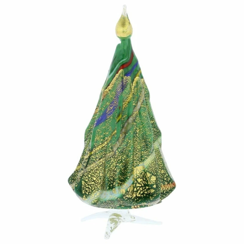 Cheapest ๐ GlassOfVenice Murano Glass ๐ Christmas Tree Standing Sculpture - Green ๐