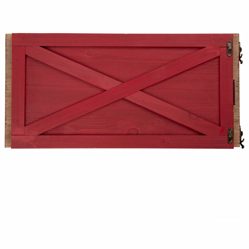 Cheapest 🛒 Glitzhome 22"L Red Wooden Tree Collar 👏 - Image 2