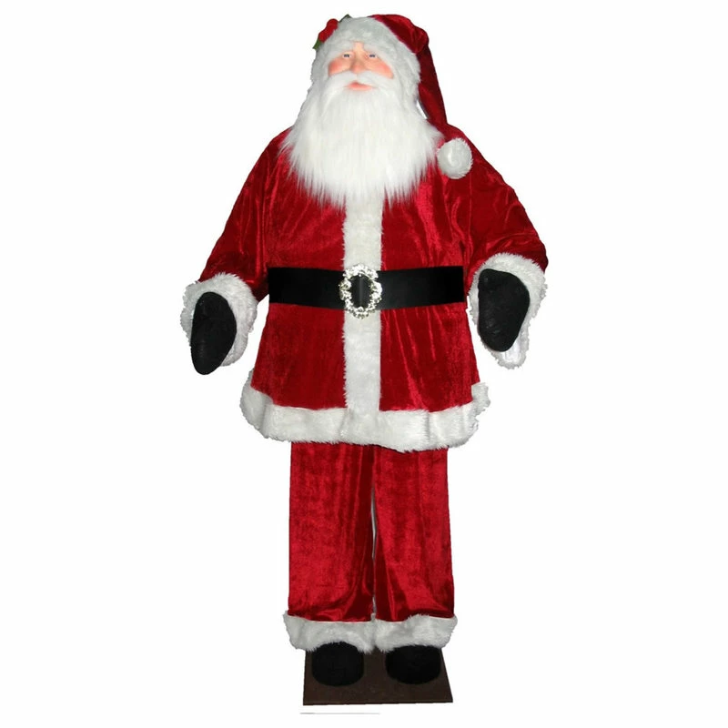 Cheapest 🛒 Vickerman Company Huge 6' Life-Size Decorative Plush Santa Claus, Sitting Or Standing ⌛