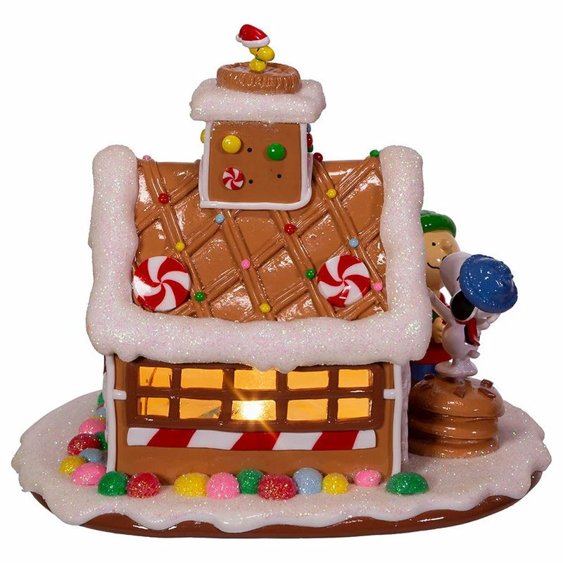 Best Pirce โญ Kurt S. Adler, Inc. Kurt Adler Battery-Operated Peanuts LED Gingerbread House Table Piece ๐ - Image 4