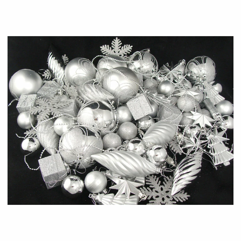 Wholesale 🎉 Northlight Seasonal 125-Piece Club Pack Of Shatterproof Jet Black And Silver 🔔 Christmas Ornaments , S ✨ - Image 2