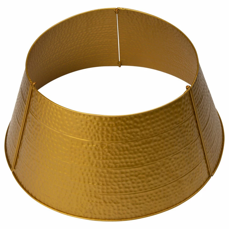 New 🥰 Glitzhome 26"D Golden 🔨 Hammered Metal Tree Collar 👏