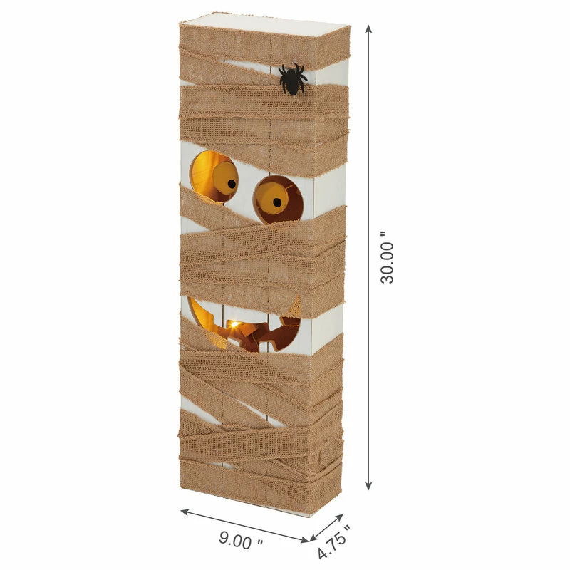 Budget 😍 Glitzhome 30"H Lighted Wooden Mummy Porch Decor 🥰 - Image 7