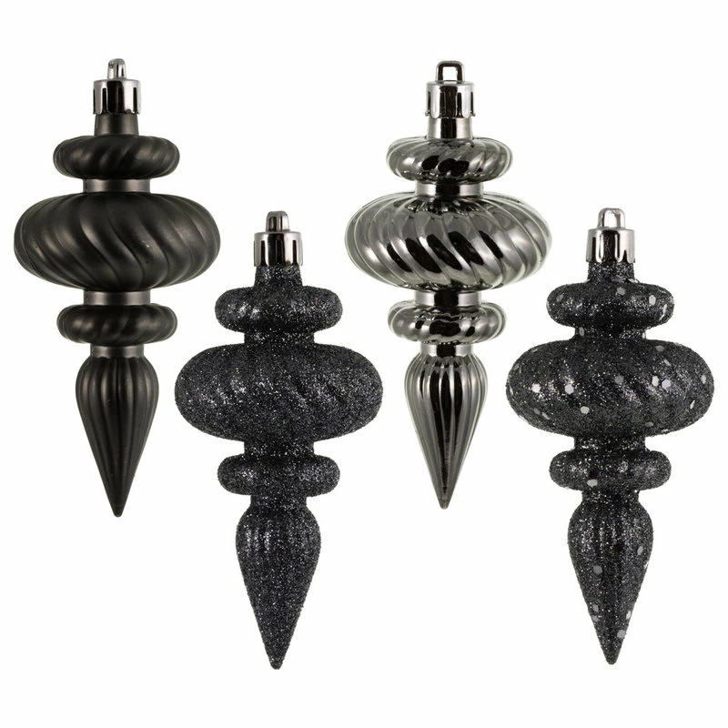 Discount 🛒 Vickerman Company Vickerman Finial 4 Finish Asst 8/Box, Pewter, 4" 🥰