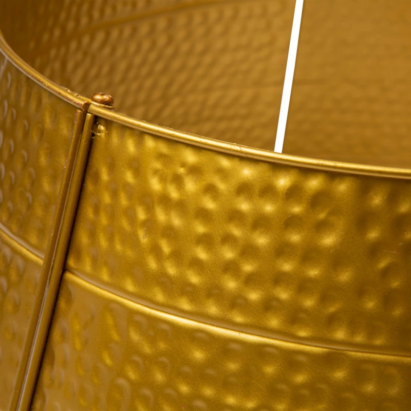 New 🥰 Glitzhome 26"D Golden 🔨 Hammered Metal Tree Collar 👏 - Image 4