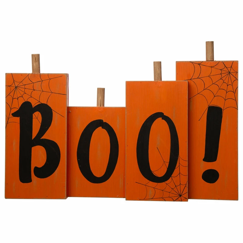 Hot Sale 😀 Glitzhome 20"L 🦇 Halloween Wooden Boo Standing Decor 🤩 - Image 4