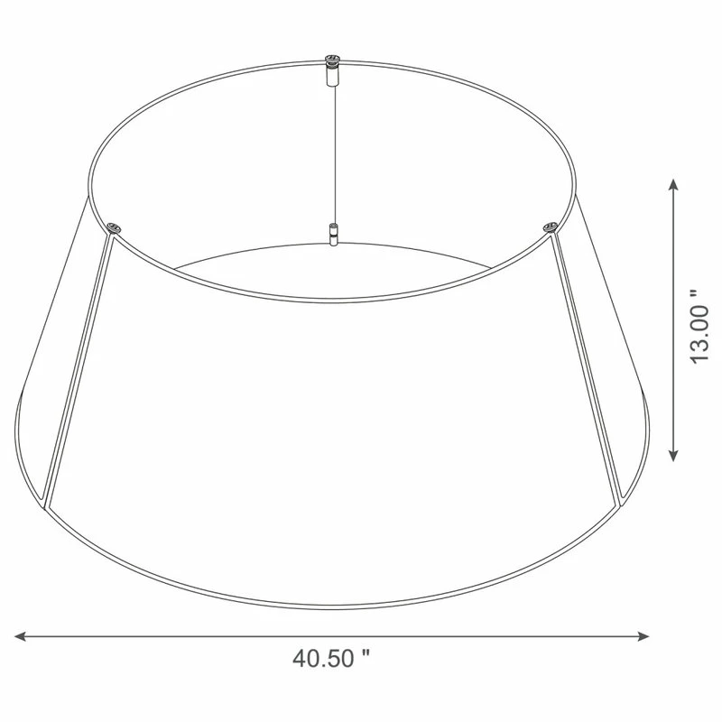 Cheap 🛒 Glitzhome 🎄 Christmas Red 🔨 Hammered Metal Tree Collar, 40.5"D 👍 - Image 3