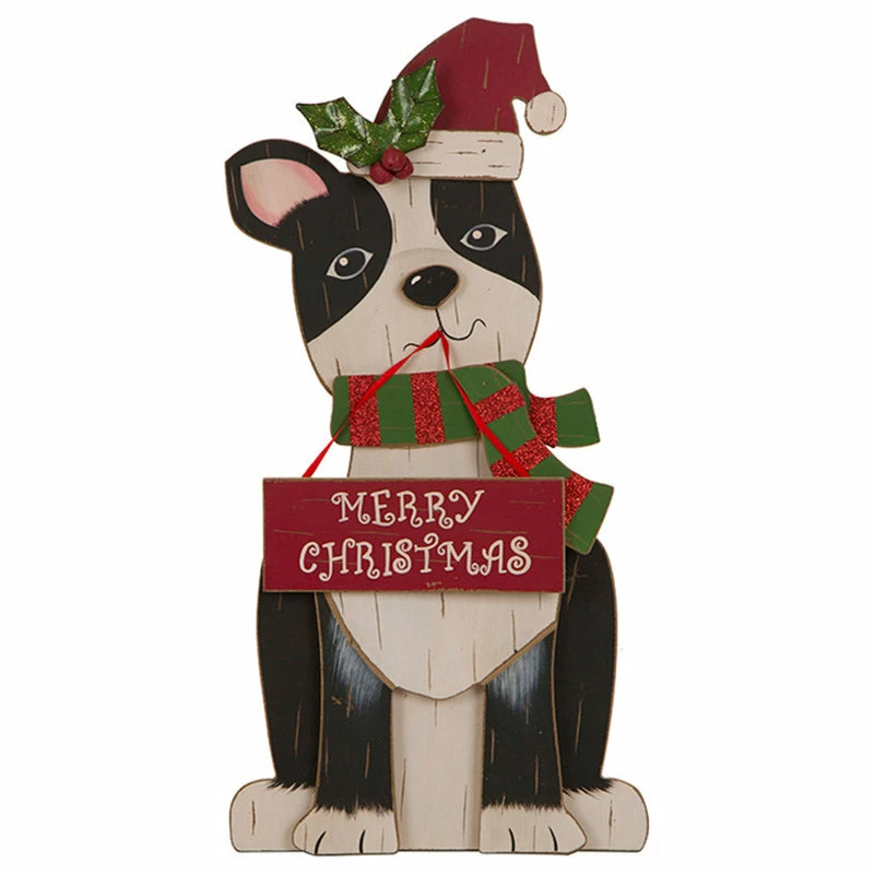 Cheapest โ Glitzhome 16" Wooden ๐
Christmas Figurines Decor, ๐ถ Dog ๐คฉ