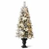 Deals ⭐ Glitzhome Pre-Lit Pine Artificial ❄ Christmas Porch Tree, 5ft 👏