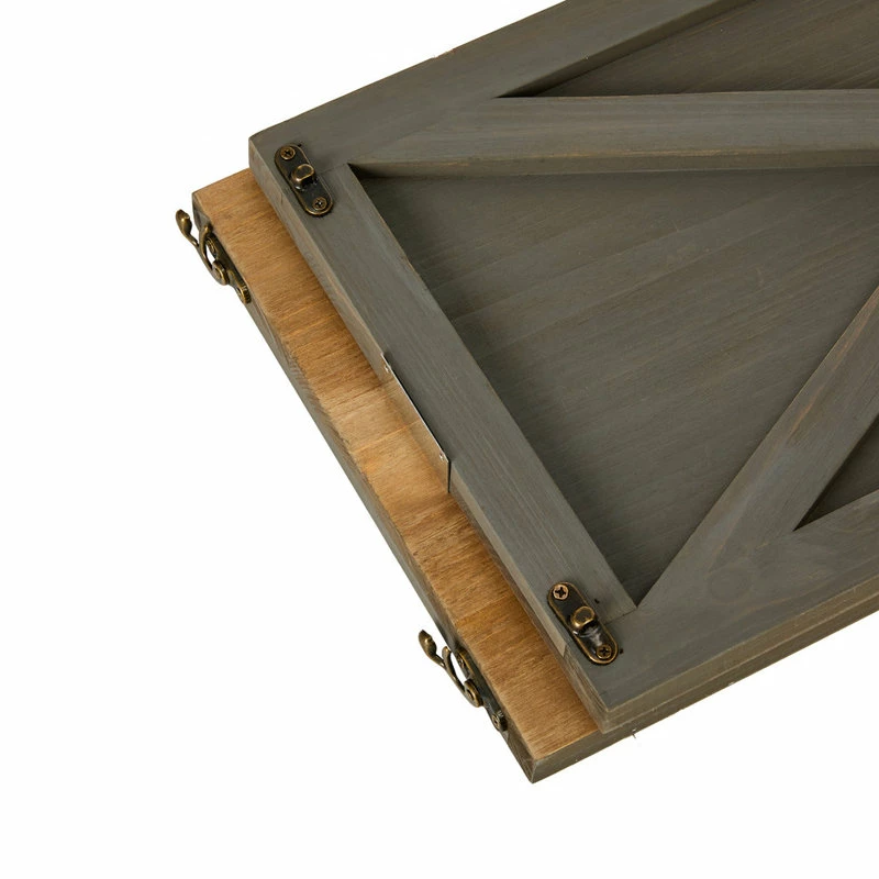 Discount ⌛ Glitzhome Washed Wooden Tree Collar, Gray, 26"lx26"w 🎁 - Image 2