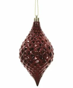 Top 10 ⌛ Vickerman Company Vickerman 6"x3" Shiny Diamond Drop 4 Per Bag, Burgundy 😀