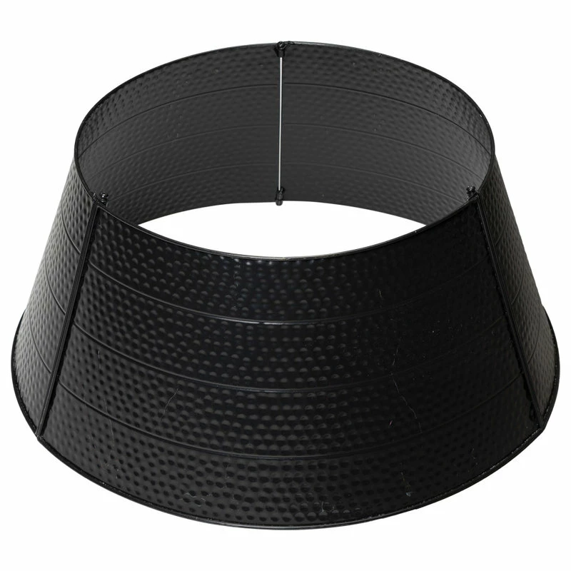 Budget ๐ Glitzhome Black ๐จ Hammered Metal Tree Collar, 22"D ๐