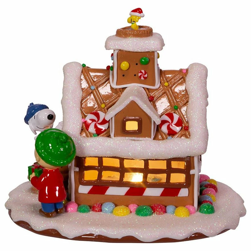Best Pirce โญ Kurt S. Adler, Inc. Kurt Adler Battery-Operated Peanuts LED Gingerbread House Table Piece ๐ - Image 5
