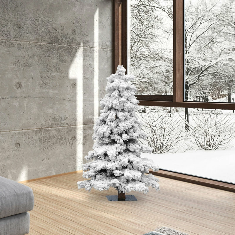 Top 10 🎁 Vickerman Company Vickerman A806240 4' Flocked Spruce Artificial 🔔 Christmas Tree, Unlit 🌟 - Image 5