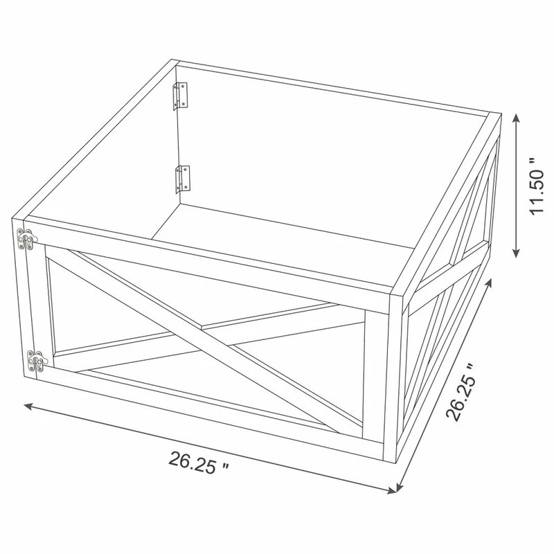 Discount ⌛ Glitzhome Washed Wooden Tree Collar, Gray, 26"lx26"w 🎁 - Image 3