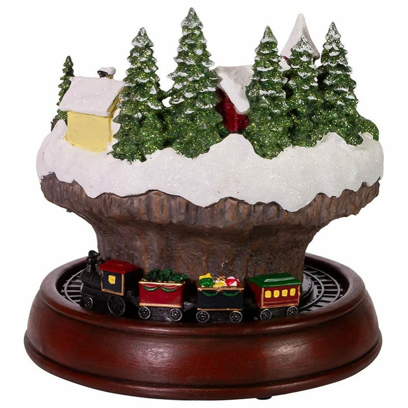 Promo ๐ Kurt S. Adler, Inc. Kurt Adler 7.5" Battery-Operated LED Musical Village And Train Table Piece ๐ - Image 5