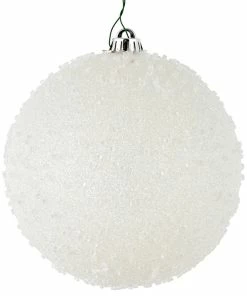 Brand new 🤩 Vickerman Company Vickerman 8" White Ice Ball Ornament 2/Bag 🥰