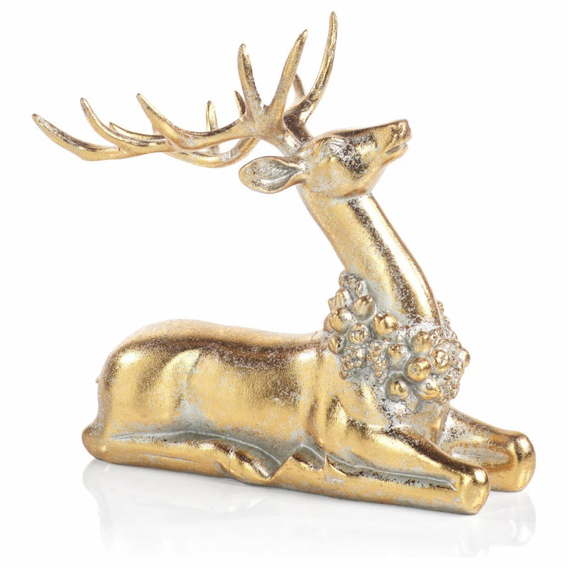 Brand new 🎉 Zodax Sitting Deer With Ornamental Wreath 😍