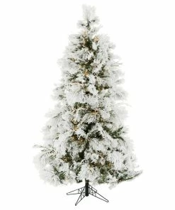 Deals 🧨 Fraser Hill Farm Flocked Snowy Pine 🔔 Christmas Tree, 12', Smart String Lights 👍