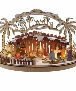 Wholesale ๐ Kurt S. Adler, Inc. Kurt Adler 11" Battery-Operated Light-Up Wooden Nativity Scene ๐
