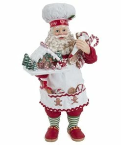 Brand new 🎉 Kurt S. Adler, Inc. Kurt Adler 10.5" Fabrich Gingerbread Chef Santa 🥰