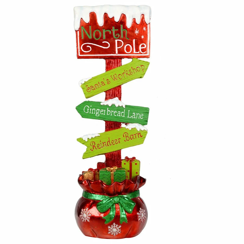 Flash Sale 🔔 Vickerman Company Vickerman JR172238 37" Red And Green Directional North Pole Sign ⌛